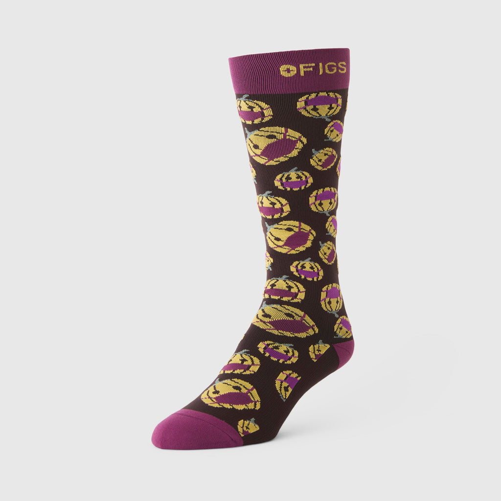 FIGS Compression Socks - Mask-O-Lantern/Espresso