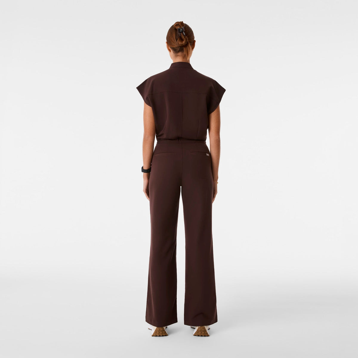 Rafaela Wide-Leg ScrubJumpsuit™ - Espresso