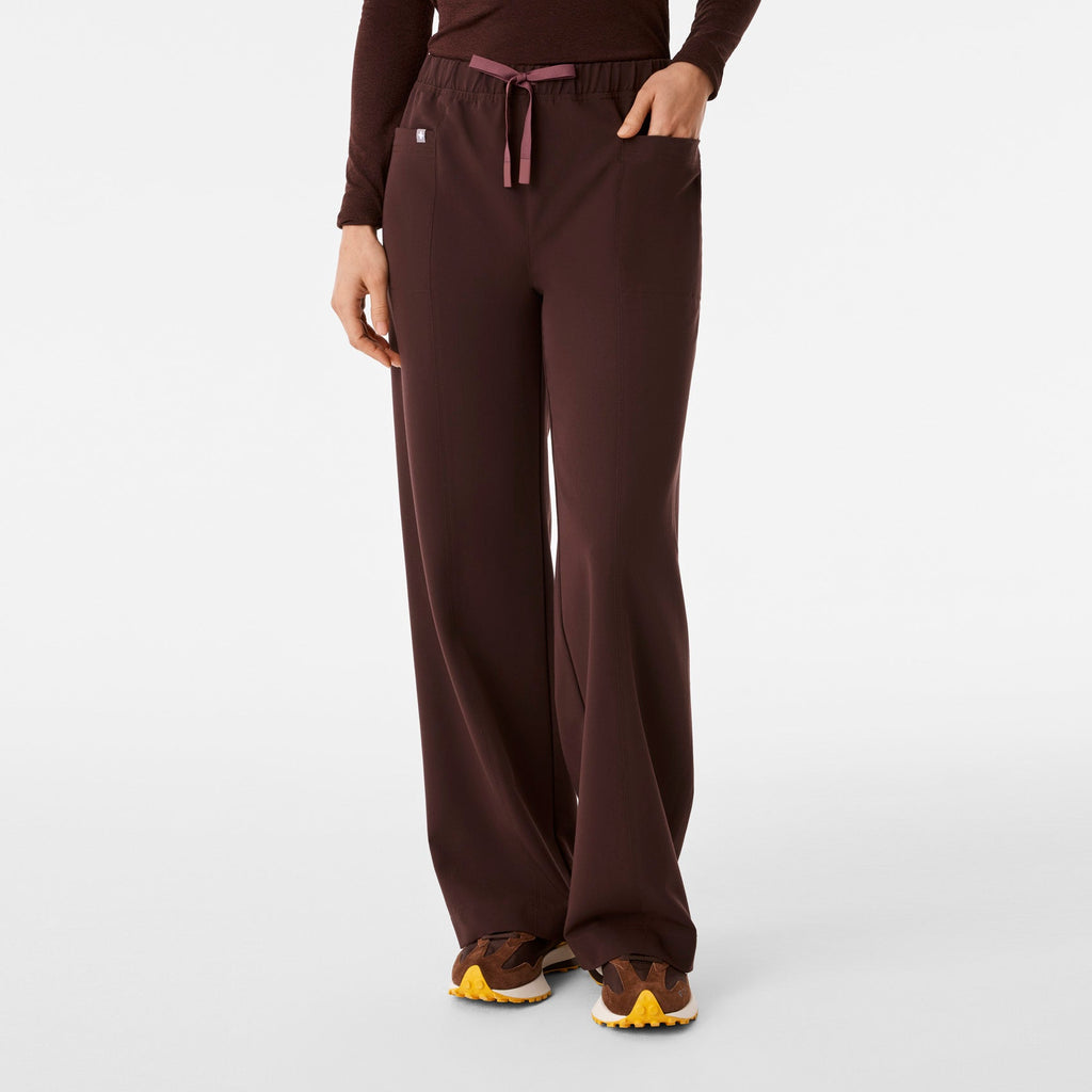 Rochelle Wide-Leg Scrub Pant - Espresso