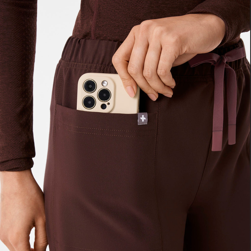 Rochelle Wide-Leg Scrub Pant - Espresso