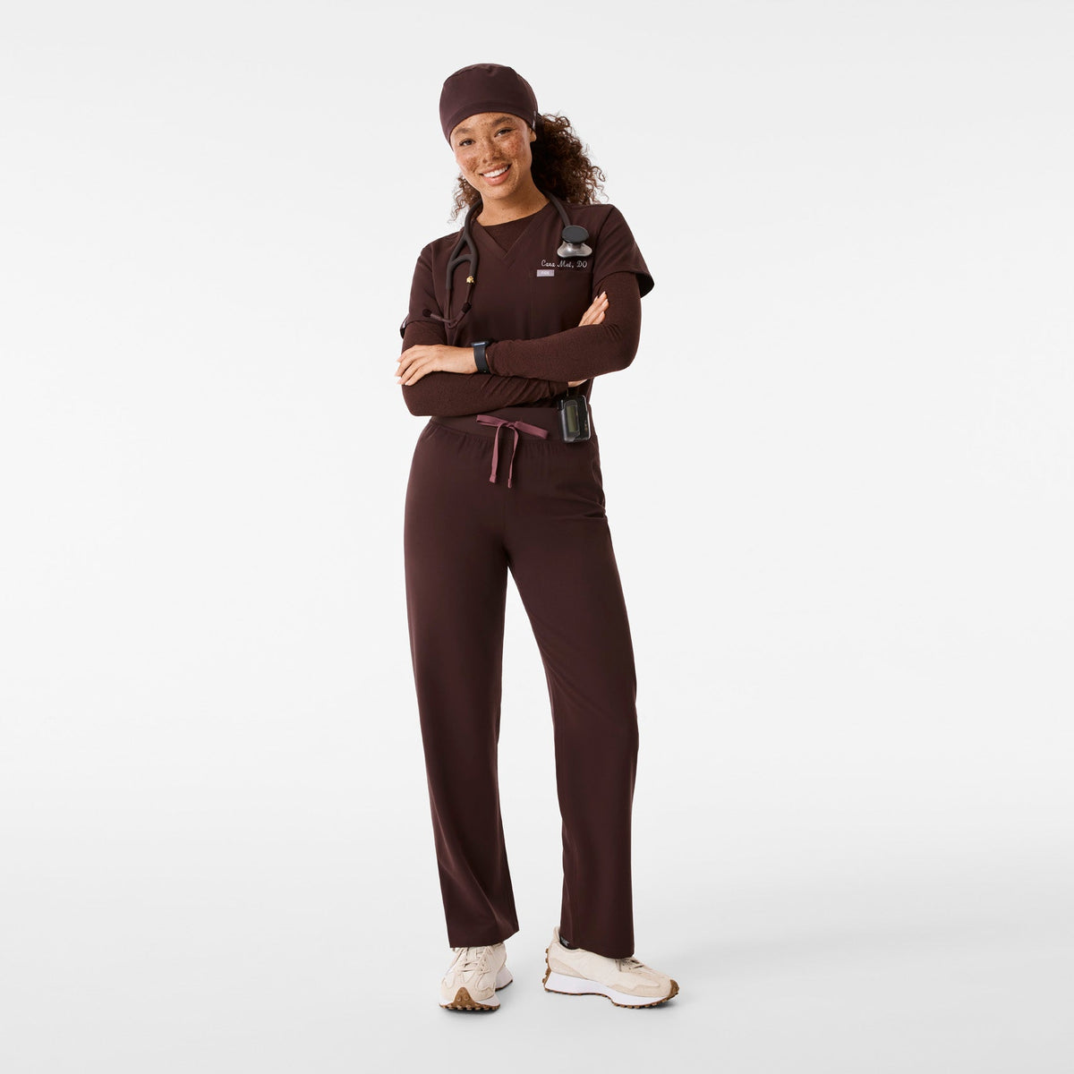 FIGS Scrub Cap With Buttonholes - Espresso