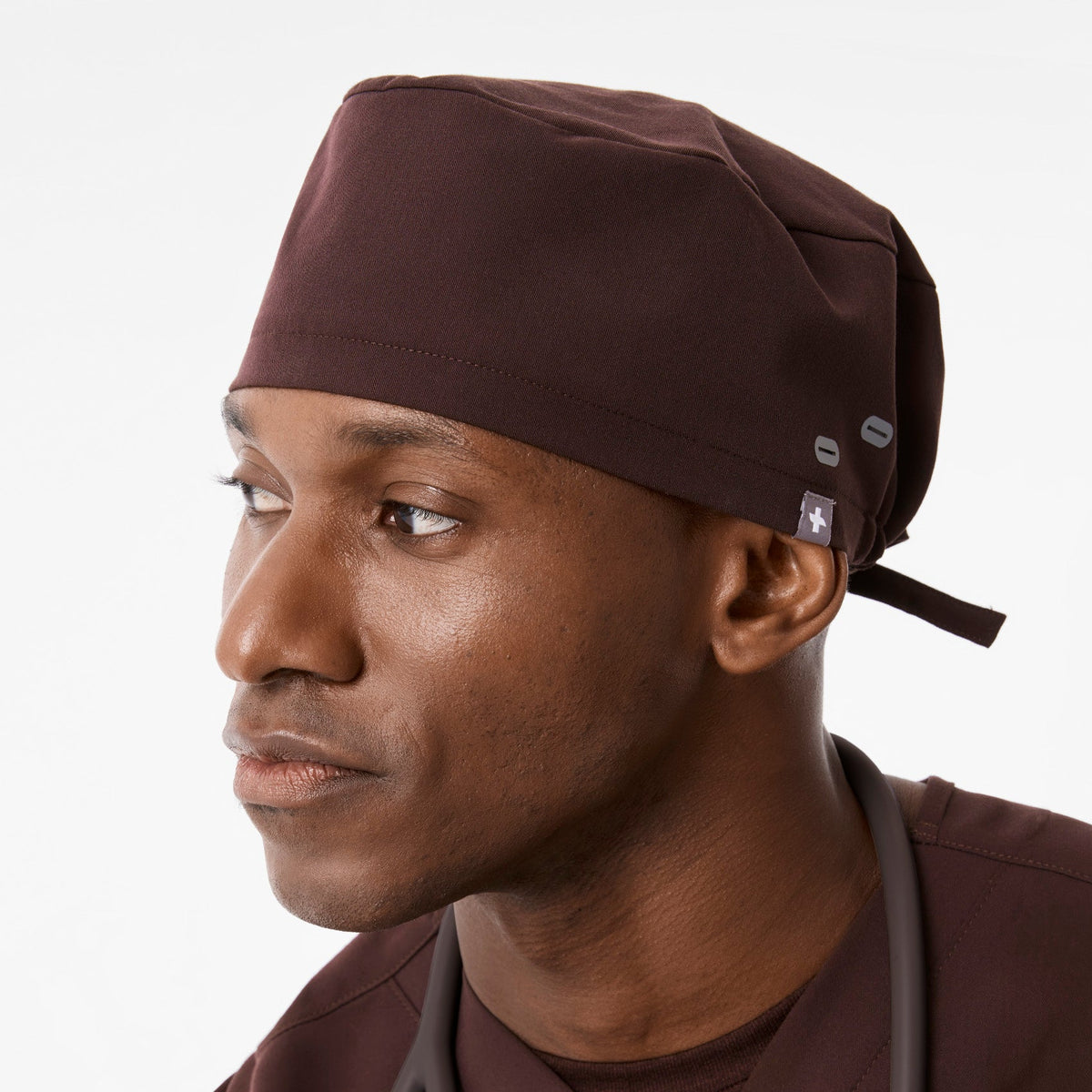 FIGS Scrub Cap With Buttonholes - Espresso