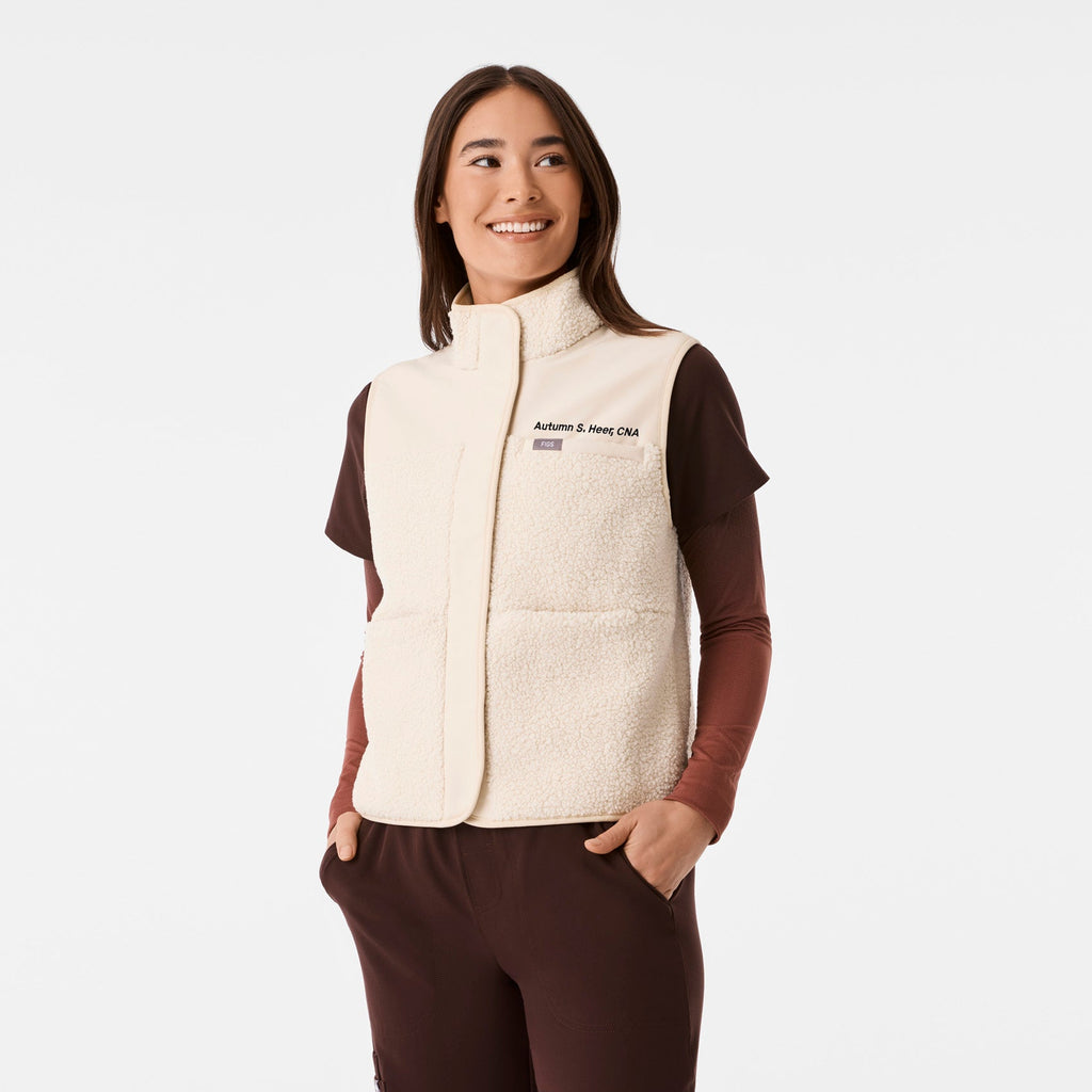 Bouclé Vest - Oat Milk