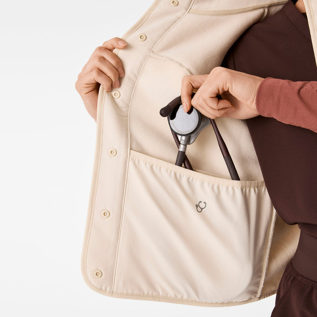 Bouclé Vest - Oat Milk
