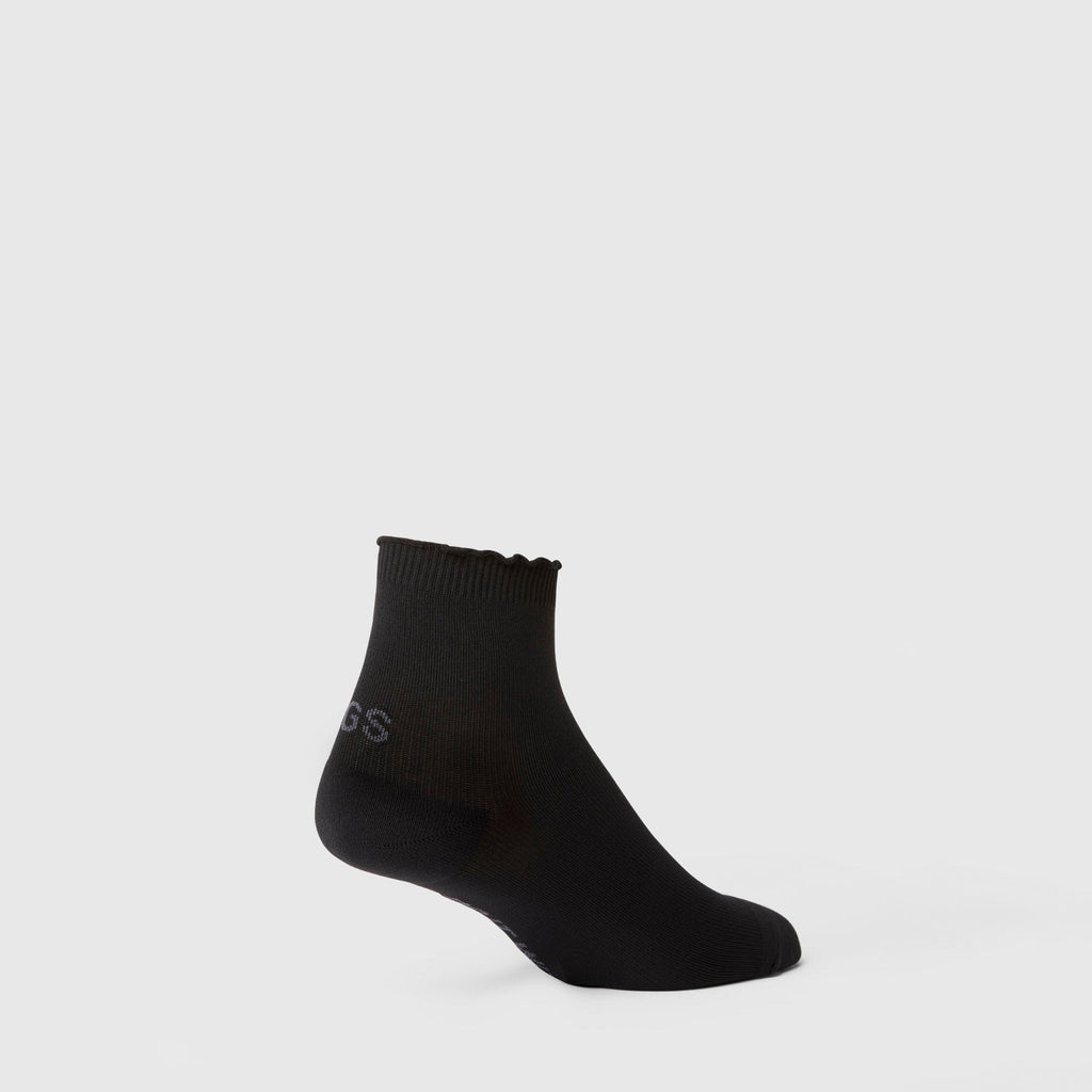 Ruffle Quarter Sock - Black