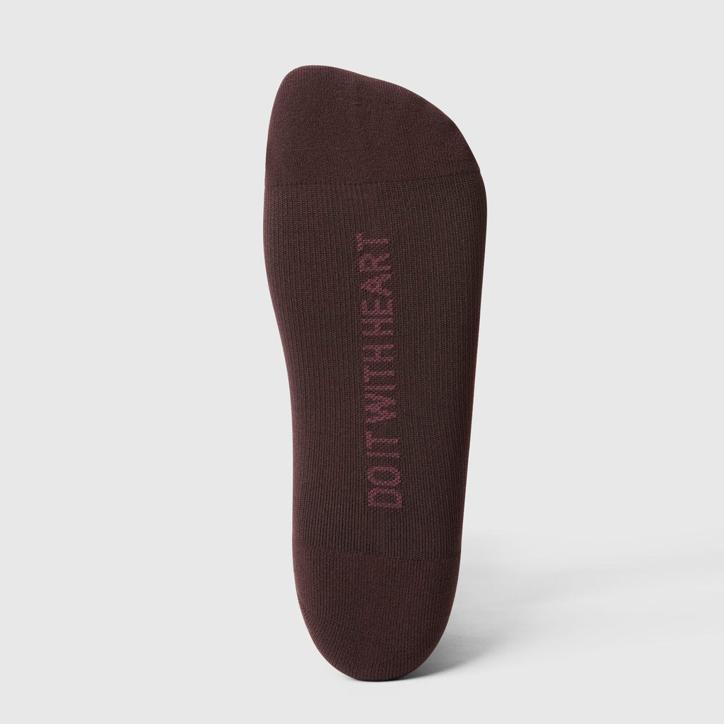 Ruffle Quarter Sock - Espresso