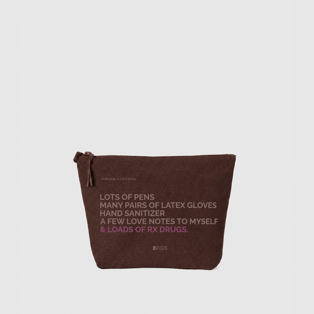 FIGS Canvas Pouch - Espresso