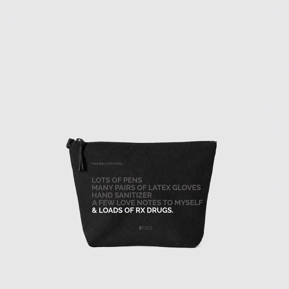 FIGS Canvas Pouch - Black