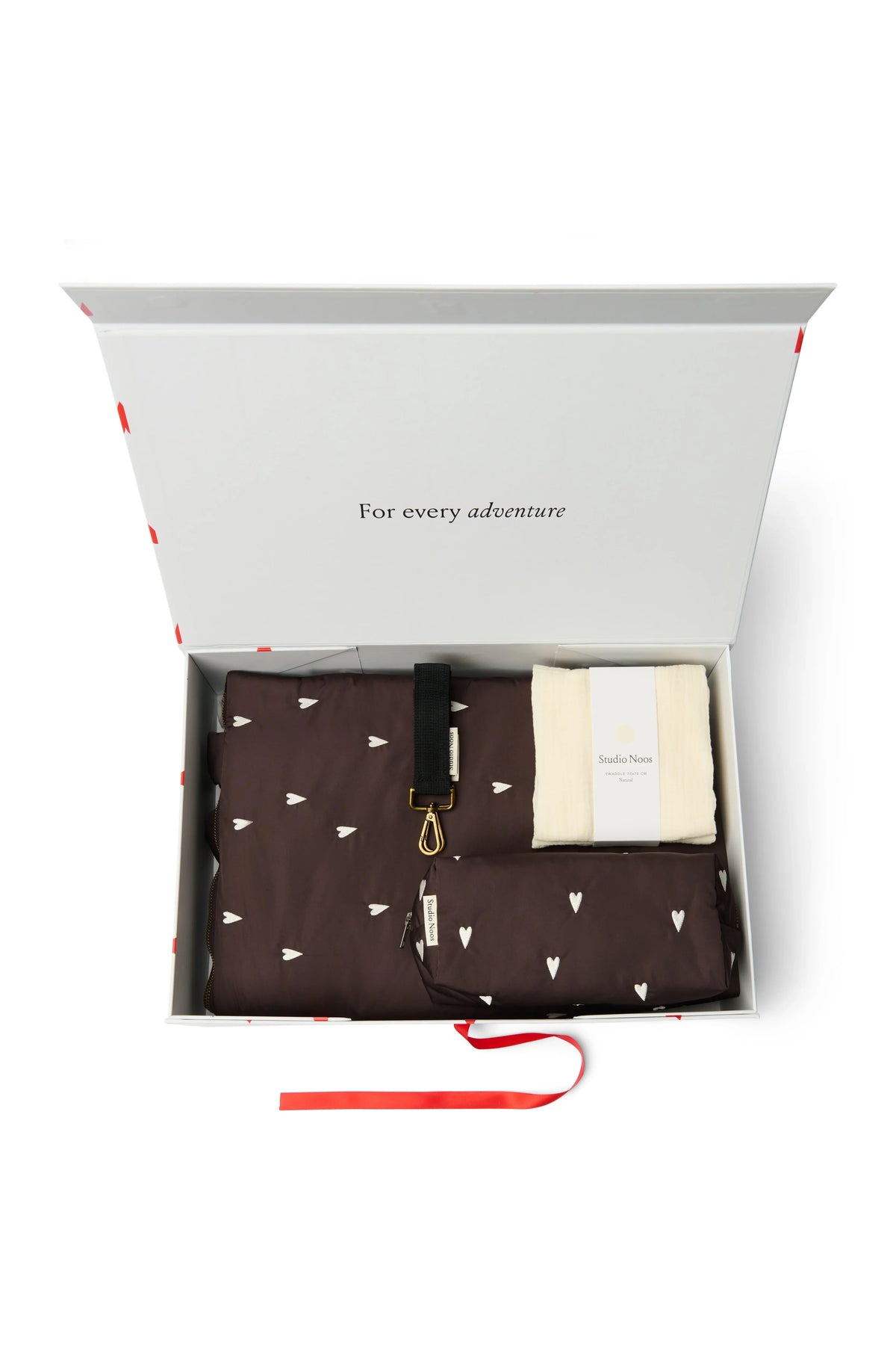 Cadeauset voor aanstaande moeder | Bruine hartjes