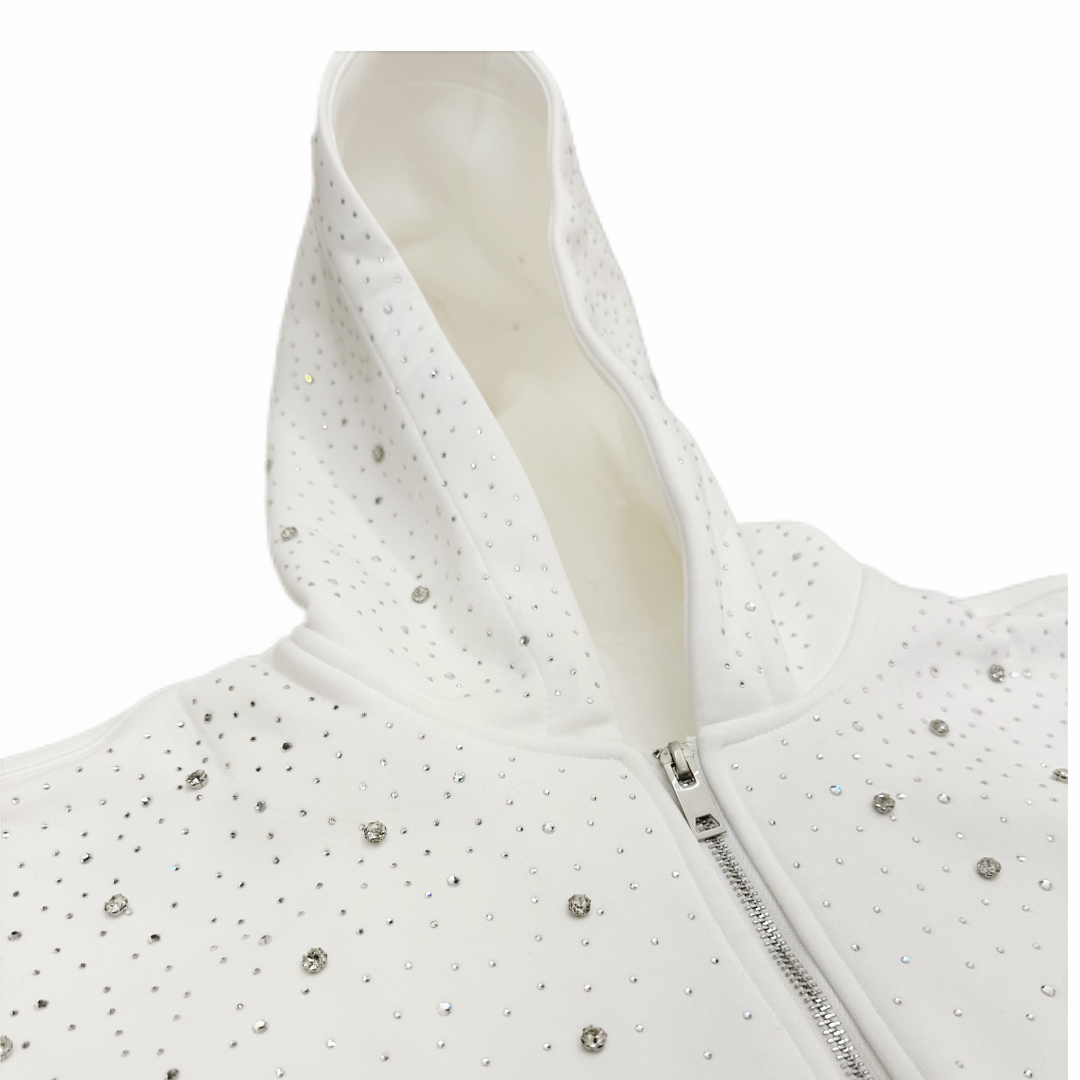 VYBES Rhinestone Galaxy Zip Up