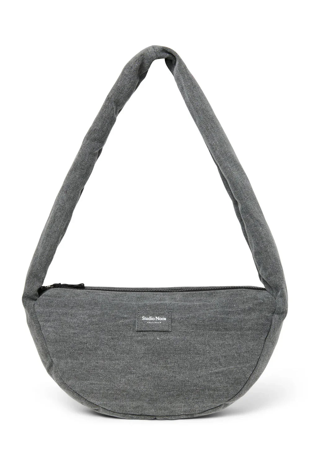 Grijze denim mini crossbodytas
