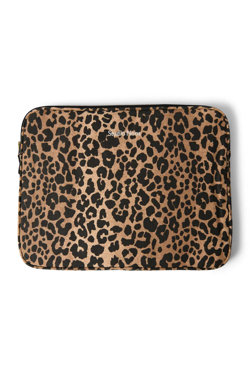 Braune Leopard Baumwoll-Laptoptasche 15 Zoll
