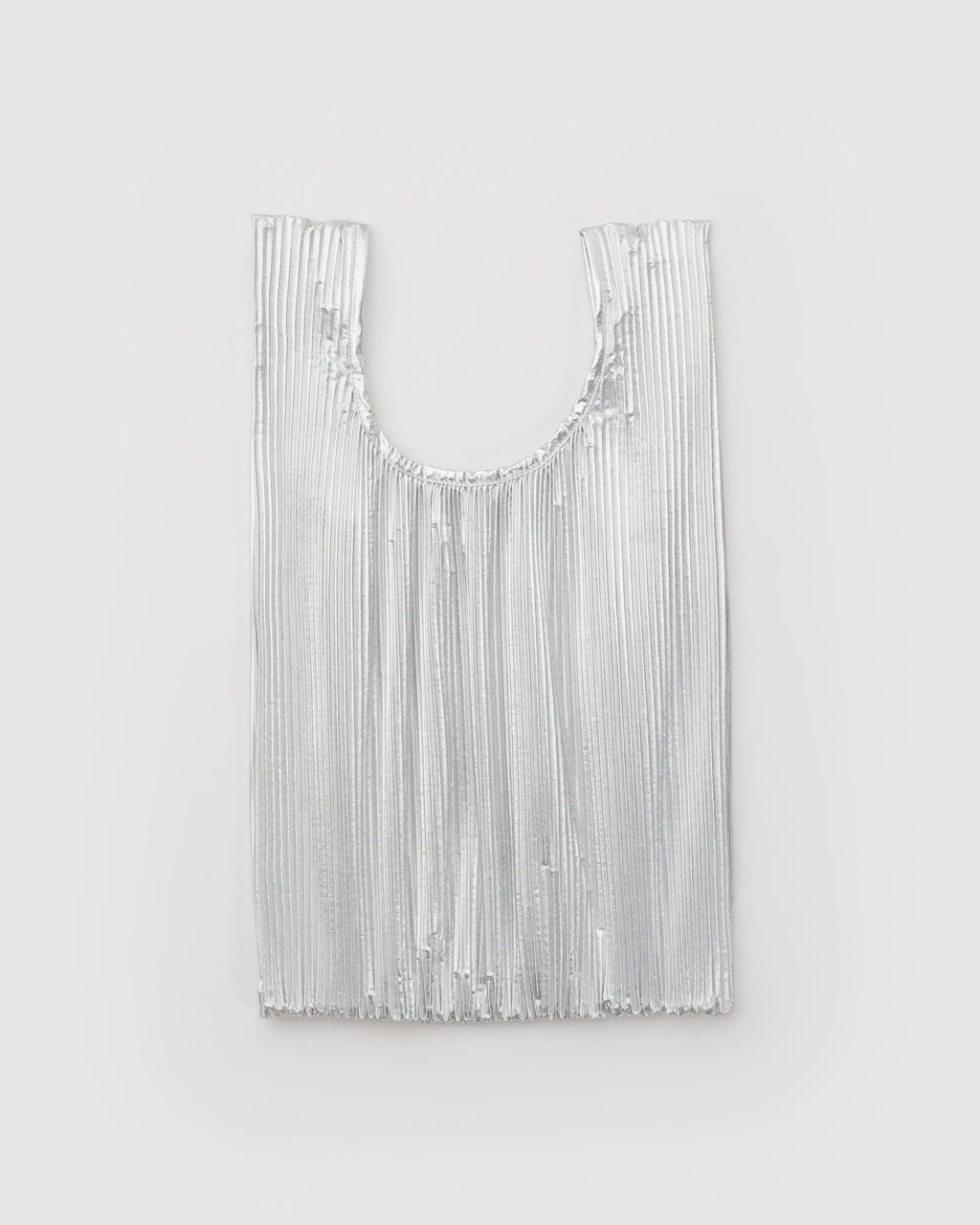 Pleated Baggu - Chrome Metallic