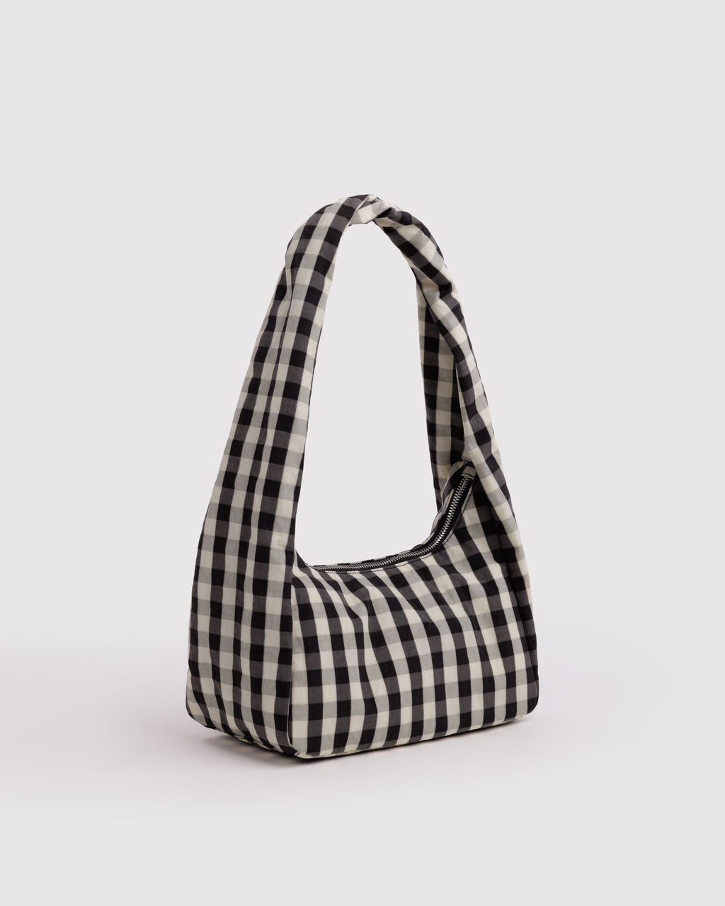 Small Nylon Meringue Bag - Black and Cream Gingham - image 3