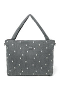 Wickeltasche aus grauem Jeansstoff "Hearts"