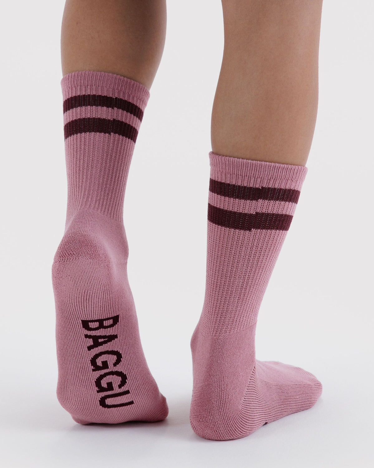 Ribbed Sock - Wild Plum Stripe - image 3