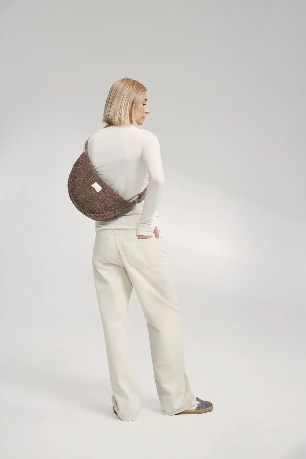 Ecru Hearts Teddy Adult Fanny Pack