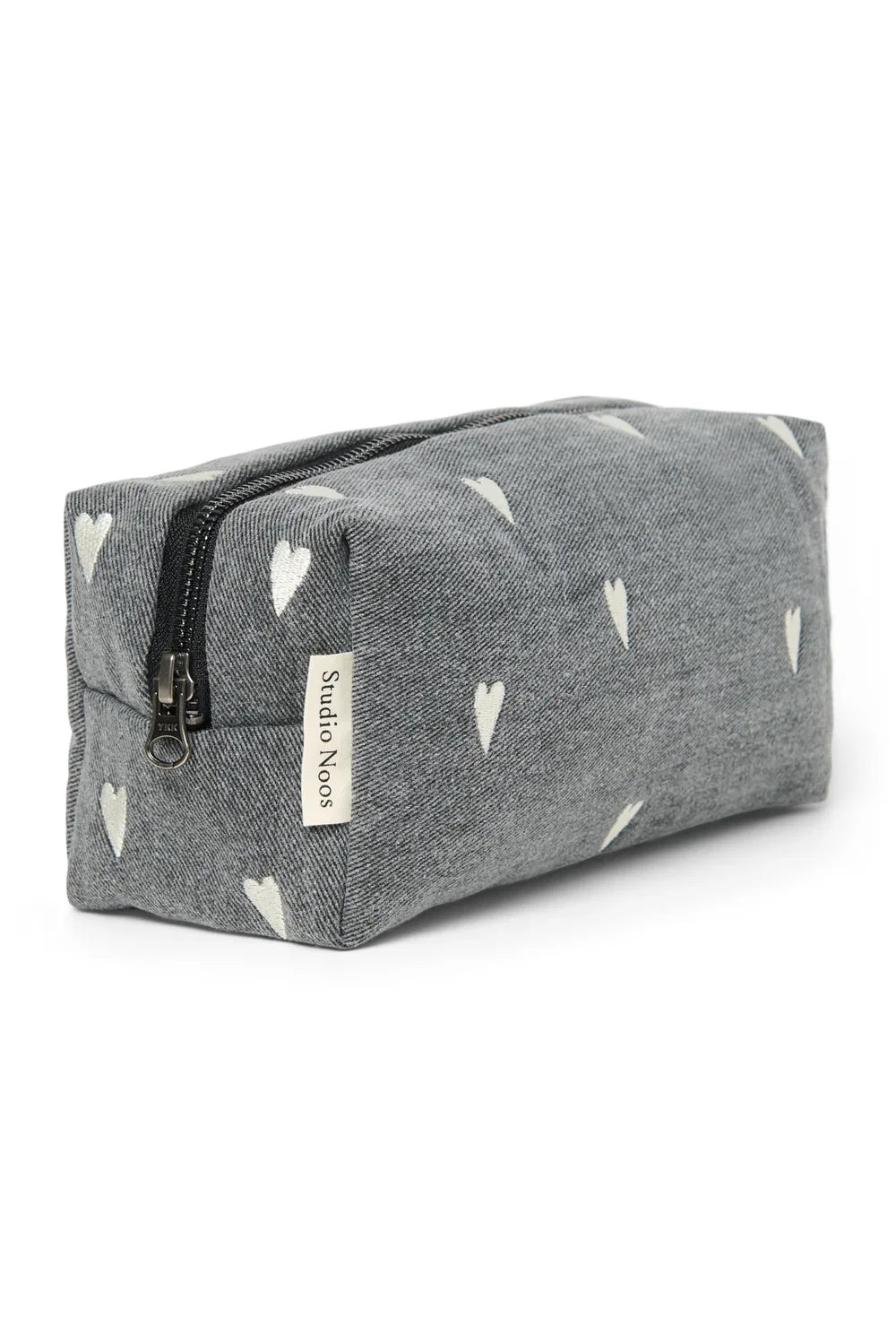 Graue Herzen Jeans-Beutel