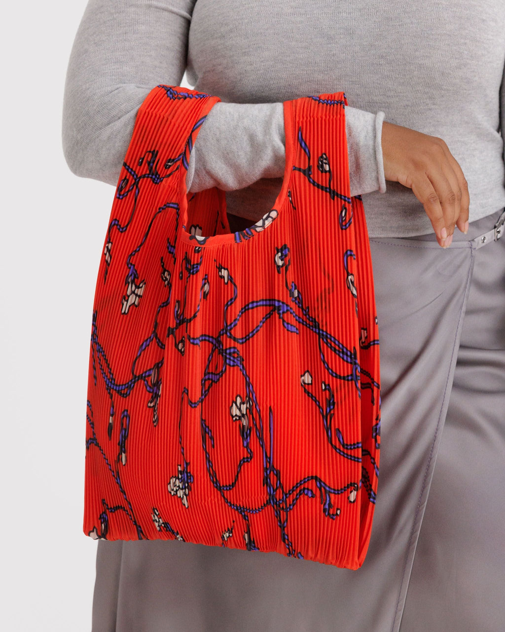 Pleated Baggu - Red Snapdragon - image 3