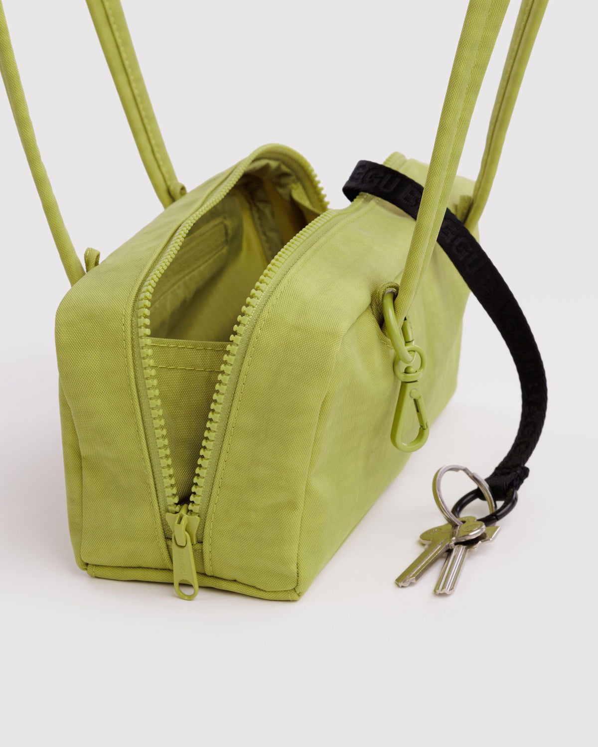 Small Nylon Bowler Bag - Chartreuse - image 4