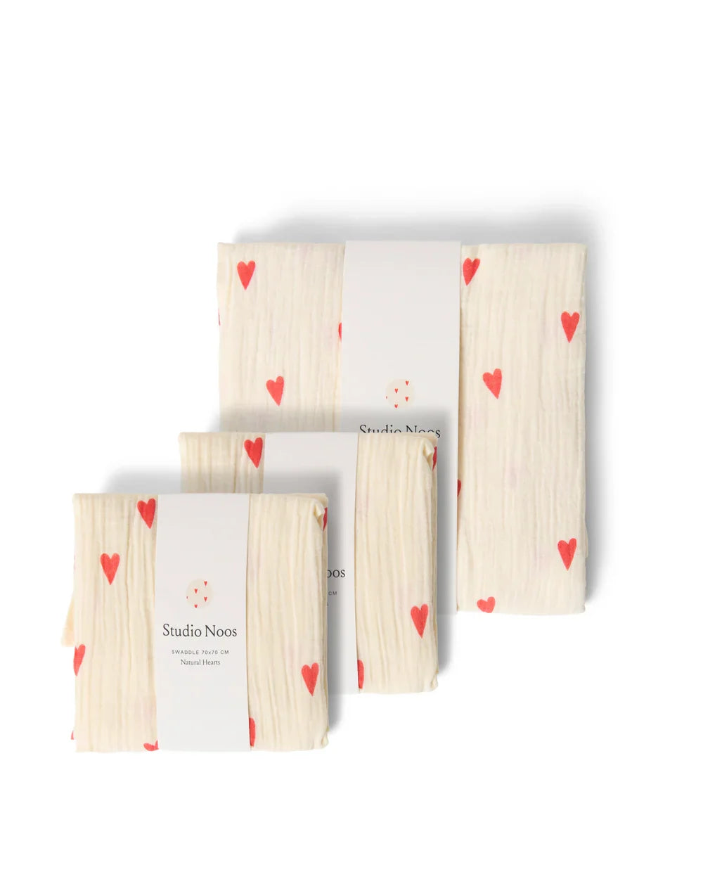 Beige Harten Inbakerdoek Cadeauset
