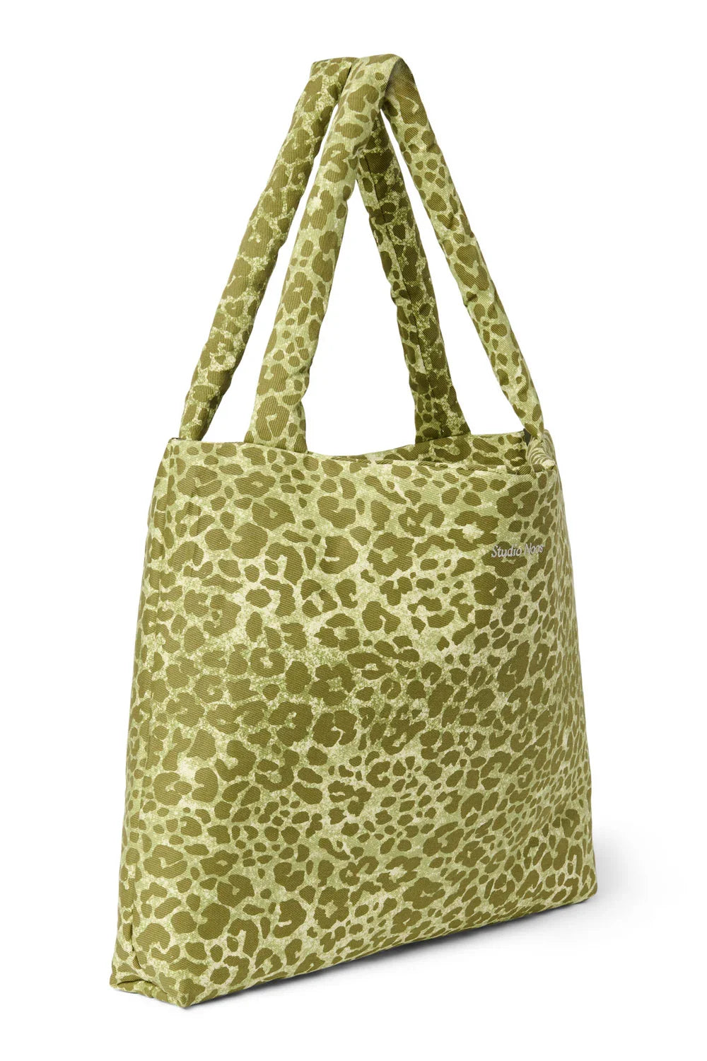 Bruine luipaardprint katoenen mom bag
