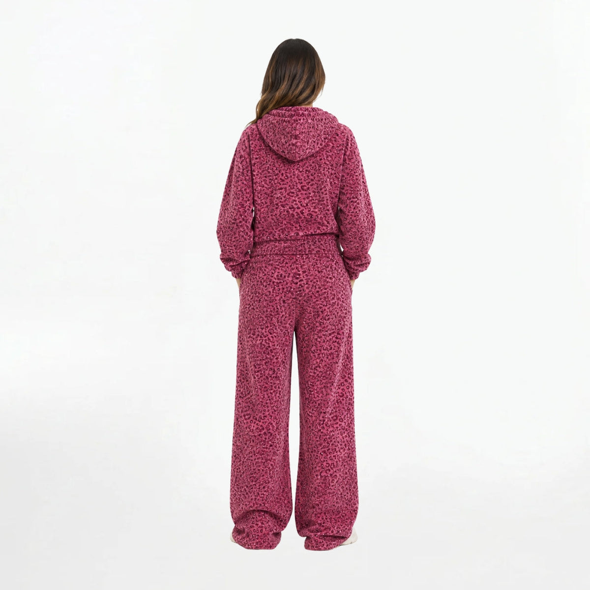 VYBES Pink Leopard Sweatpants