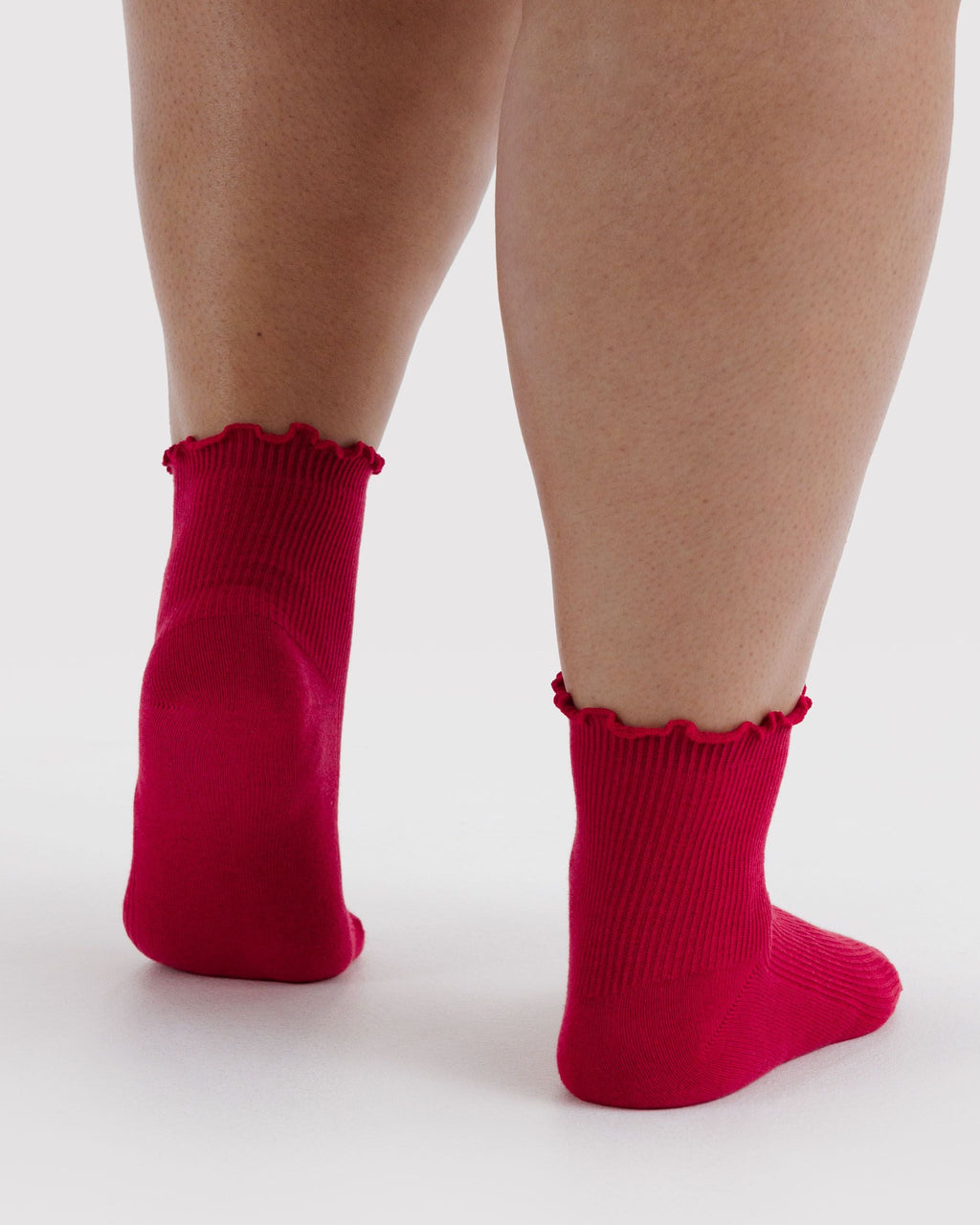 Lettuce Edge Sock Set of 2 - Wild Plum & Cherry - image 3