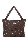 Braune Herzen Puffy Wickeltasche