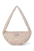 Beige Leo Mini Umhängetasche mit Puffereffekt