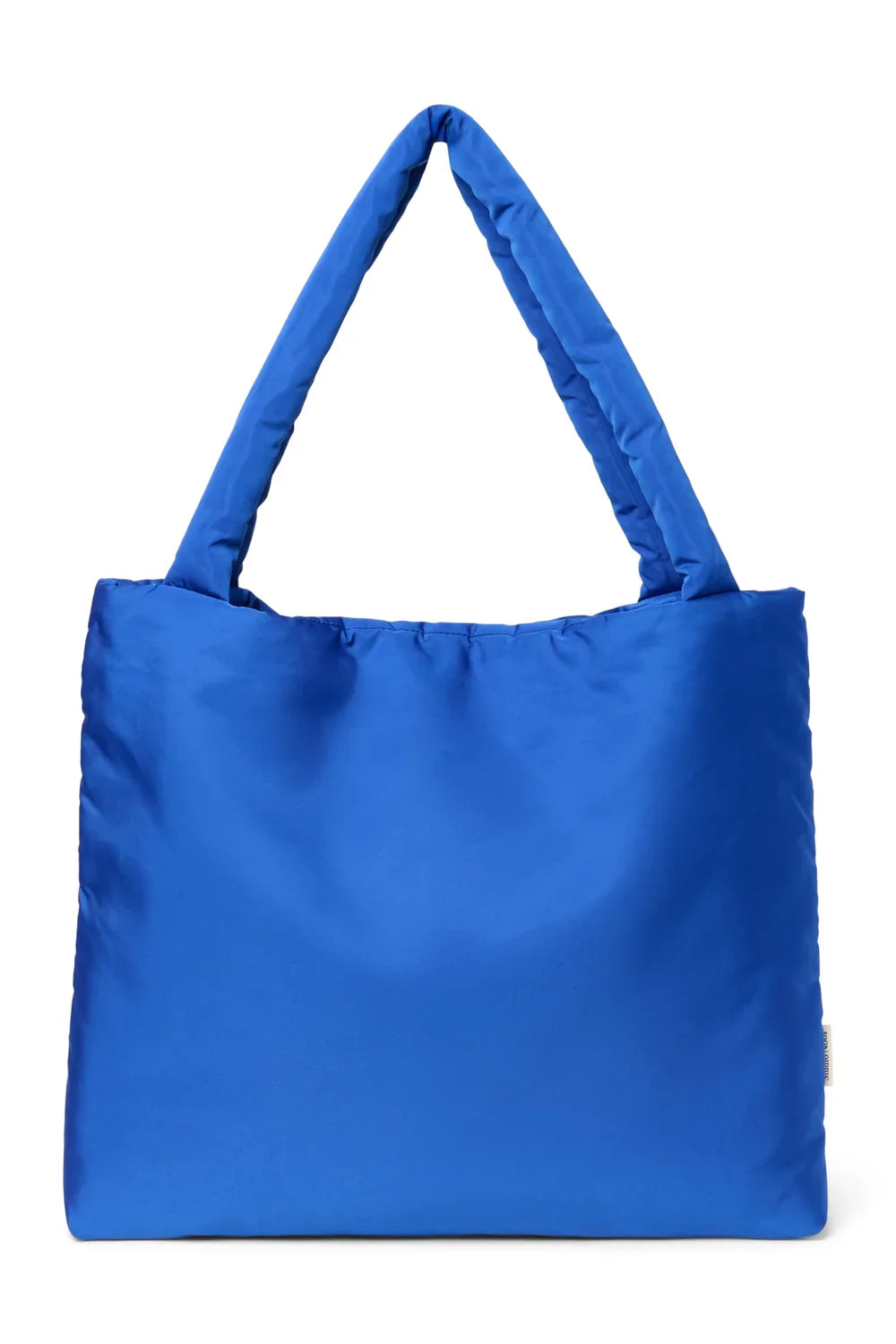 Blaue, voluminöse Mama-Tasche