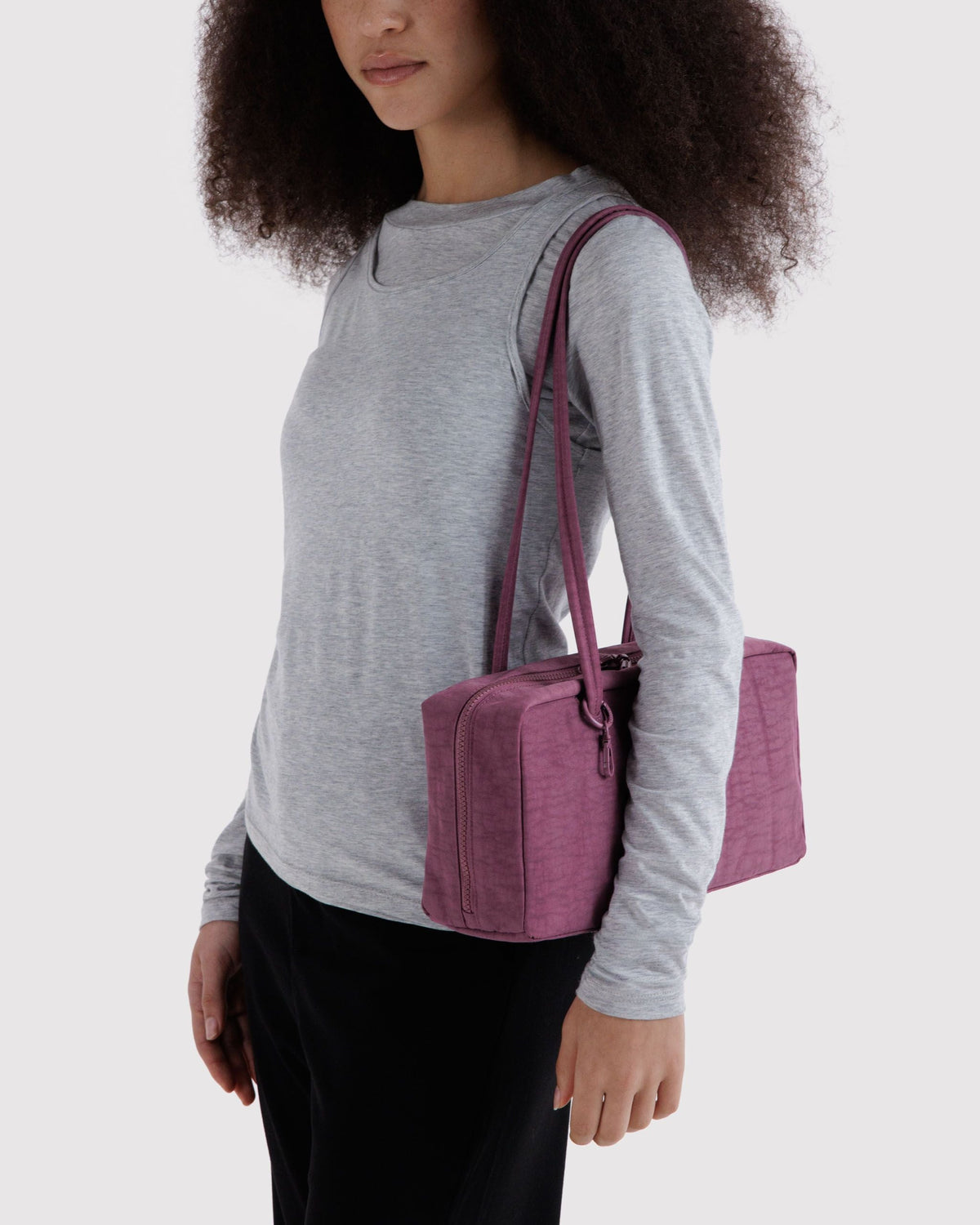 Nylon Bowler Bag - Wild Plum - image 2