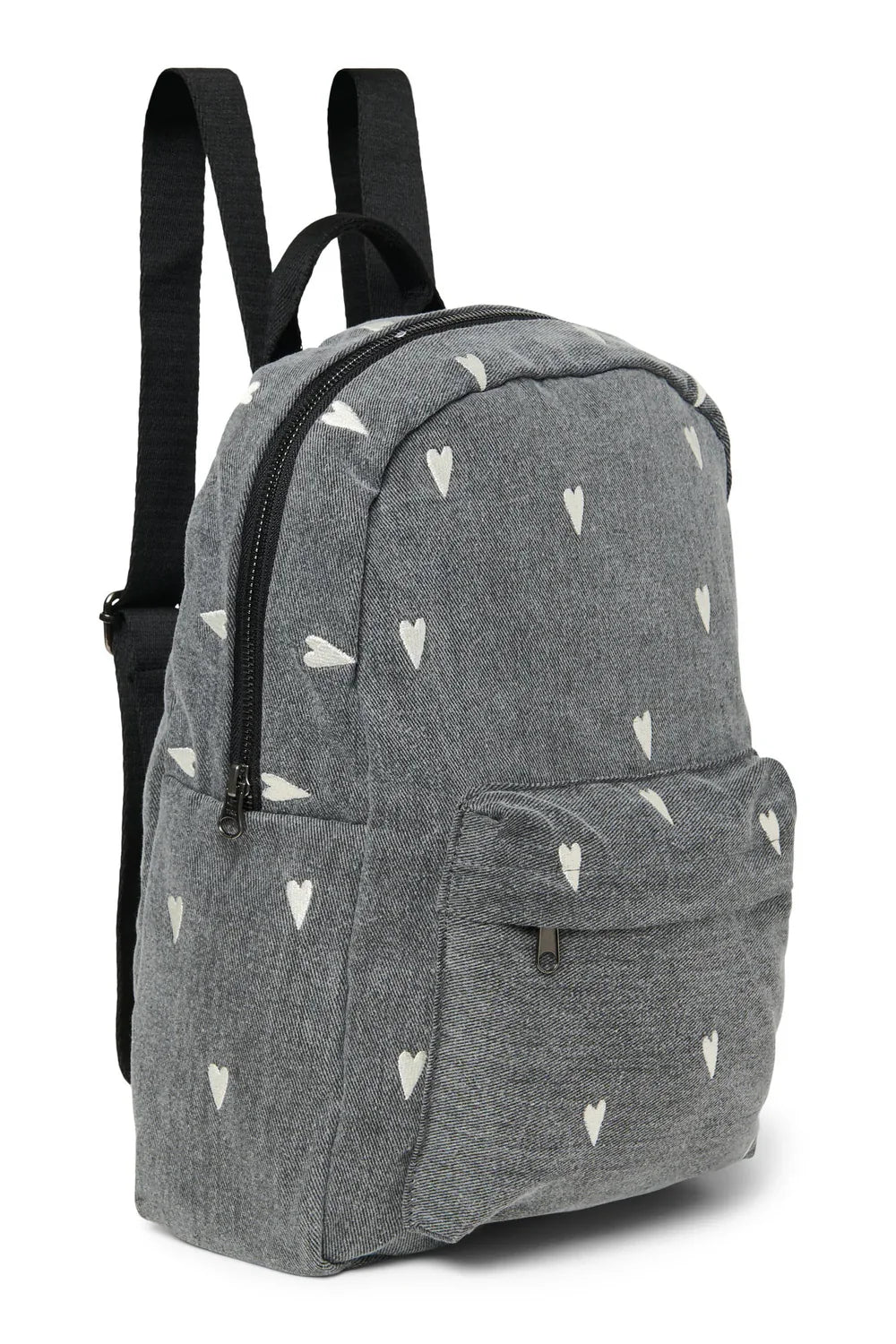 Grijze Hearts Denim Midi-rugzak