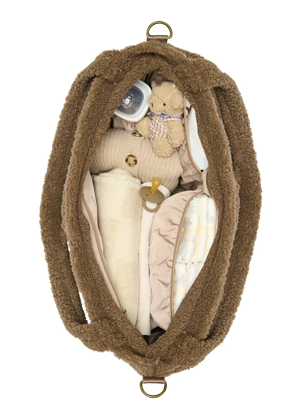 Bruine teddy luiertas