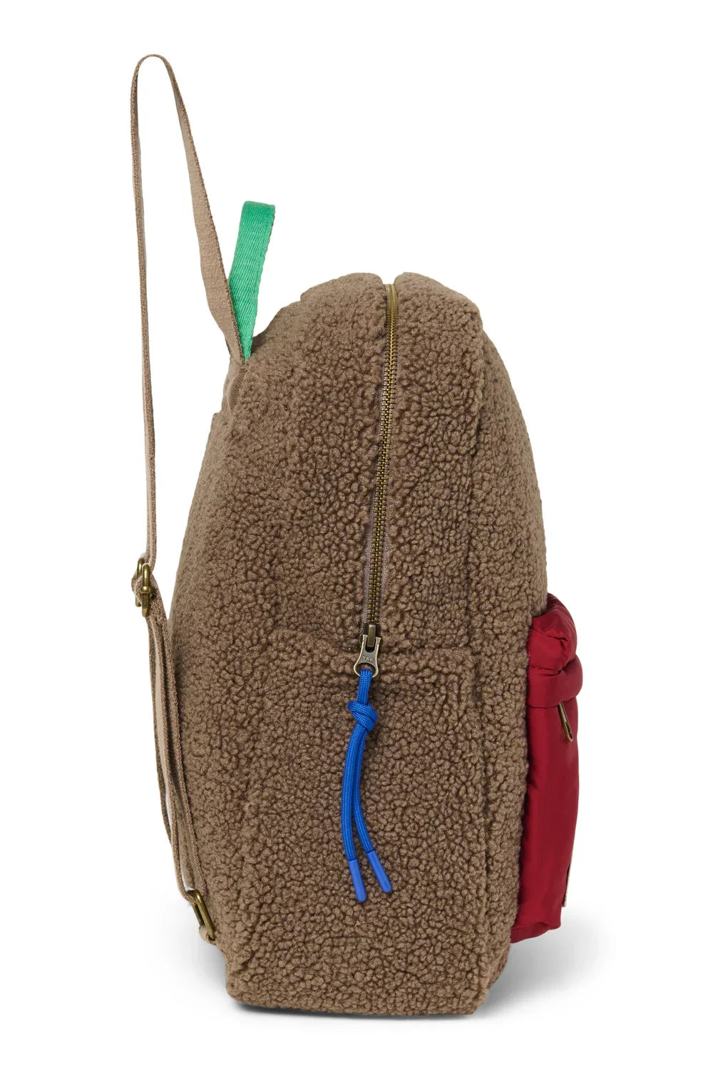 Ecru/Purple Teddy Midi Backpack