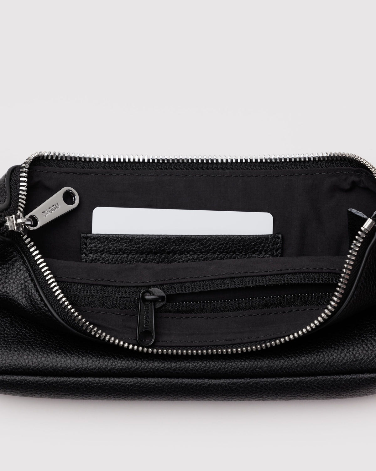 Recycled Leather Pochette - Black - image 4