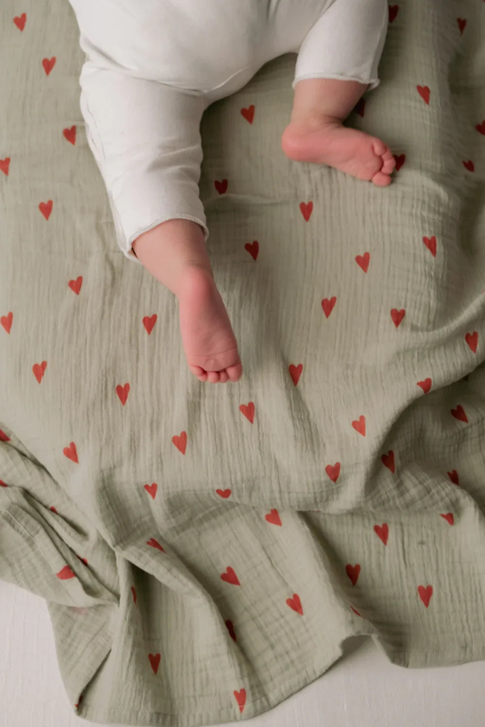 Purple Hearts Swaddle Print Medium