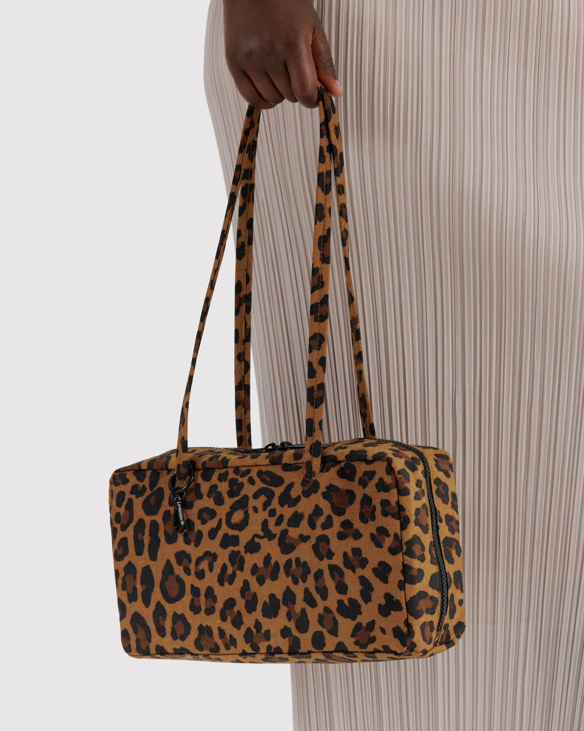 Nylon Bowler Bag - Leopard - image 3