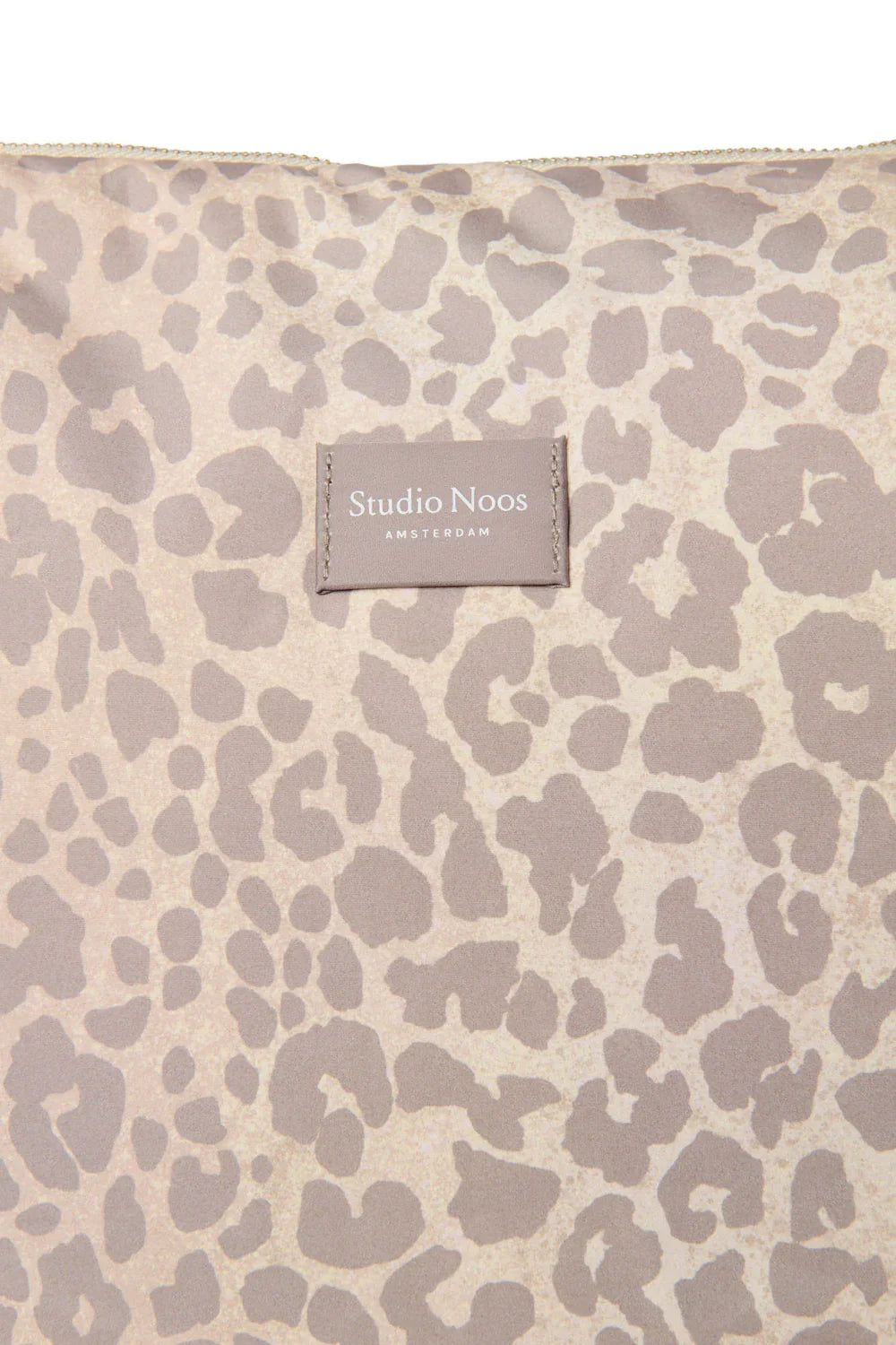 Beige luierrugzak met panterprint