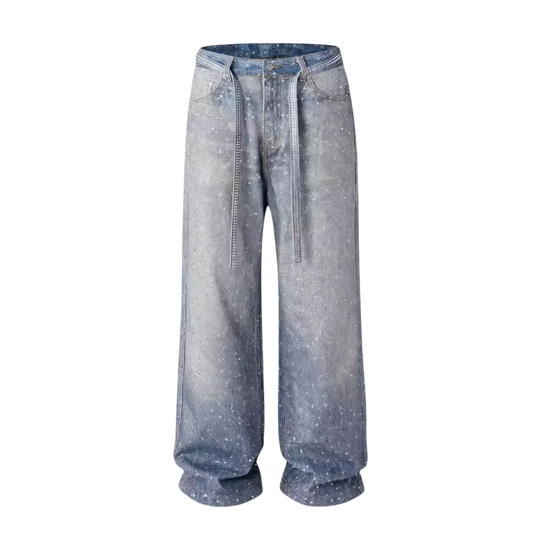 Rhinestone Baggy Pants | Bold & Comfortable Style