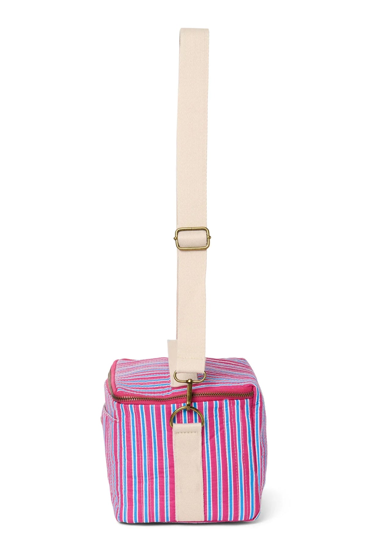 Poplin Striped Cooler Bag | Butter Yellow