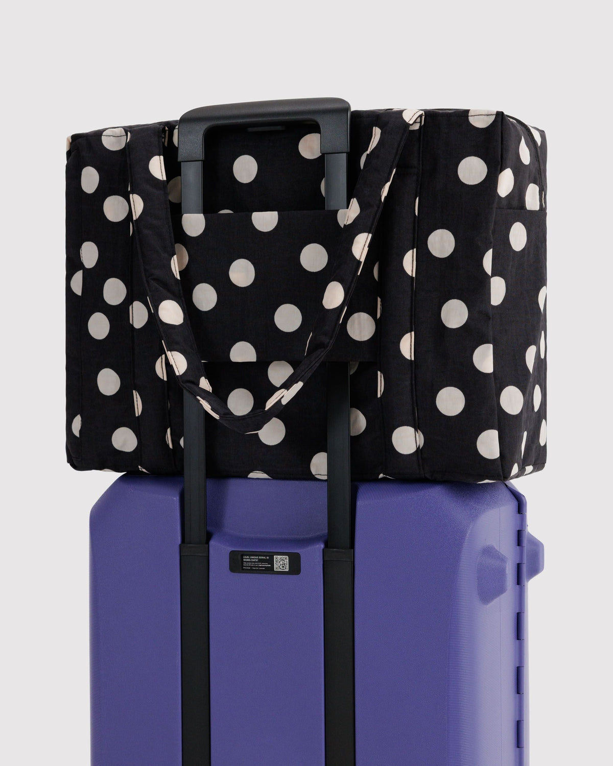 Cloud Carry-on - Black and Cream Polka Dot - image 2