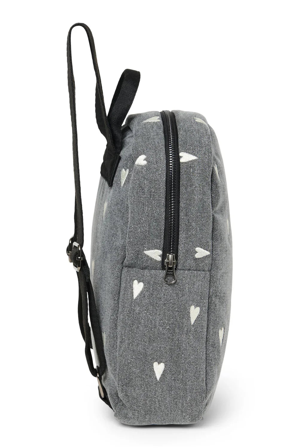 Grijze denim mini-rugzak