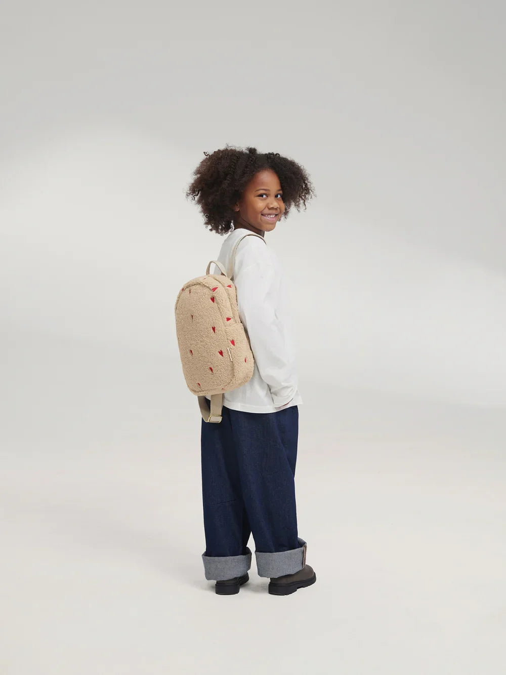 Brown Hearts Teddy Mini Backpack