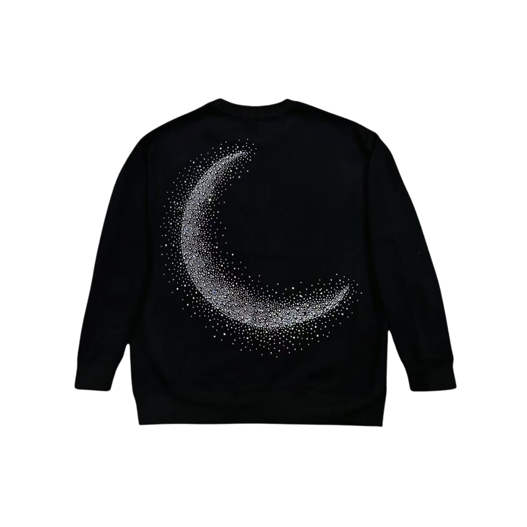 VYBES Rhinestone Moon Crewneck