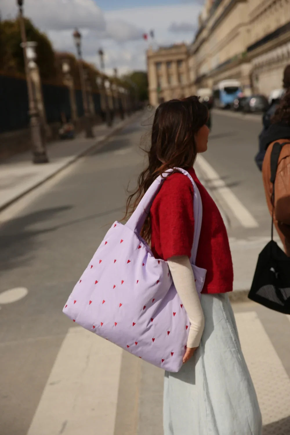 Braune, plüschige Mama-Tasche