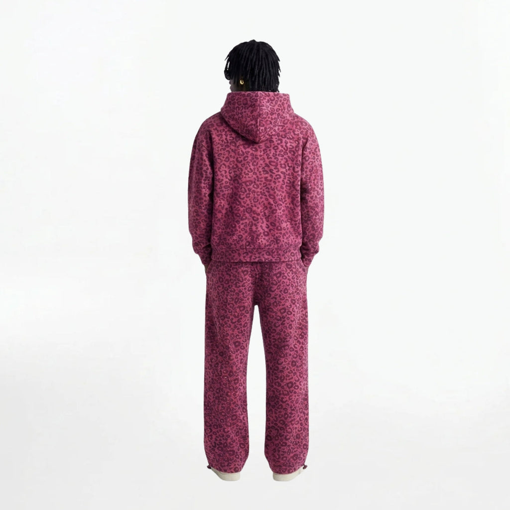 VYBES Pink Leopard Zip Up