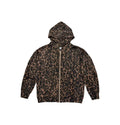VYBES Rhinestone Leopard Zip Up