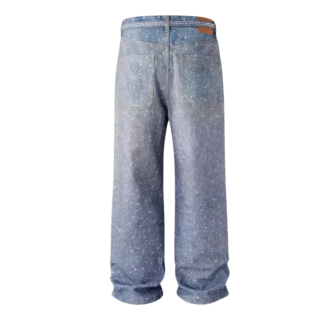 VYBES Rhinestone Baggy Pants