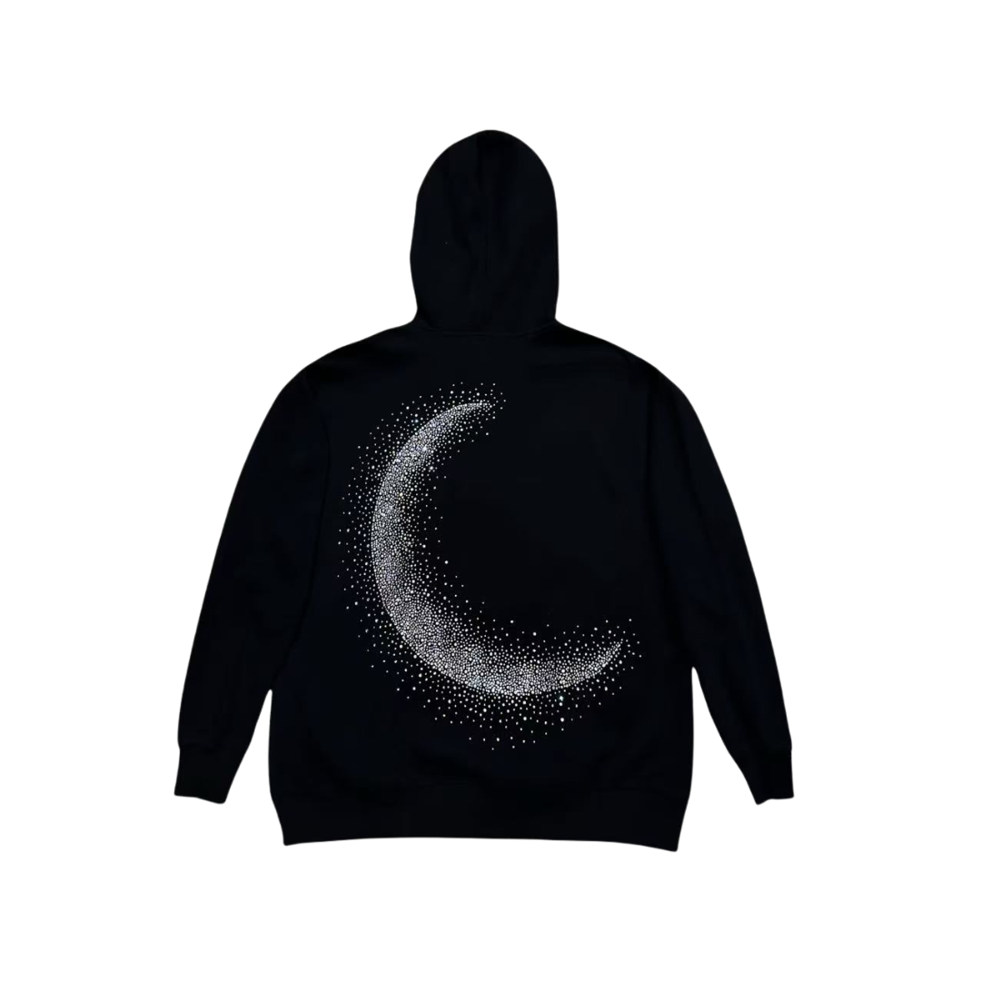 VYBES Rhinestone Moon Hoodie